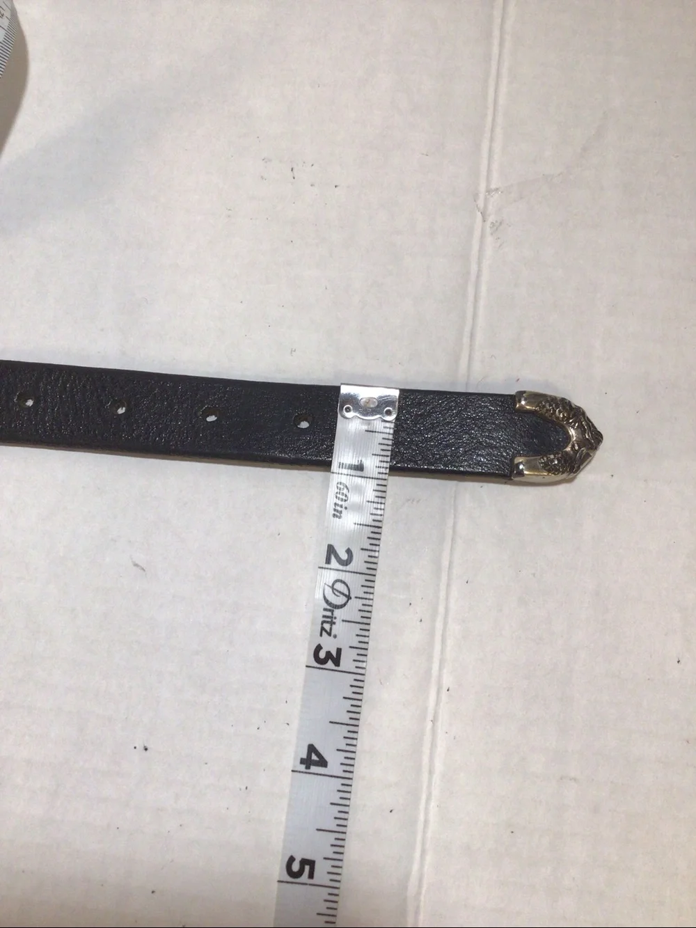 Cabela's Mens Black Leather Belt Lg 90059 Pinecone Silver Buckle Vintage Unisex